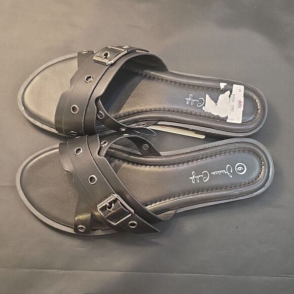 BRAND NEW JESSICA CARLYLE WOMENS STRAPPY DOME-STUD EMBELLISHED SANDAL - Picture 6 of 14